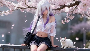 花见银紫的喵语春章日系萌趣治愈