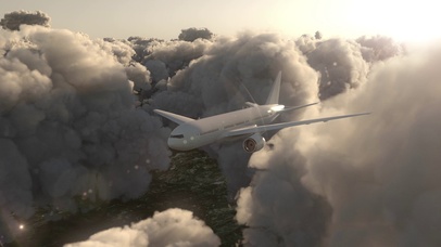 4K 高清 日落云层中的飞机