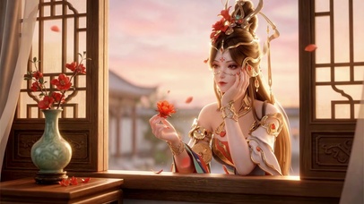 一窗晚霞-貂蝉