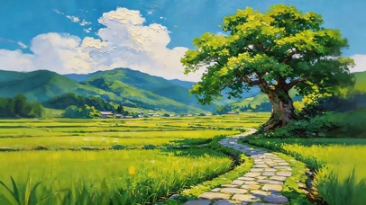 乡村稻田小路