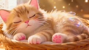 睡着猫咪带鱼屏