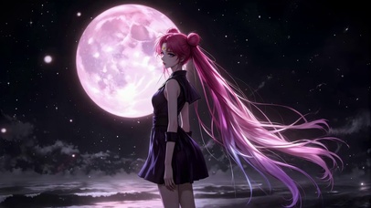 绯月双马尾少女