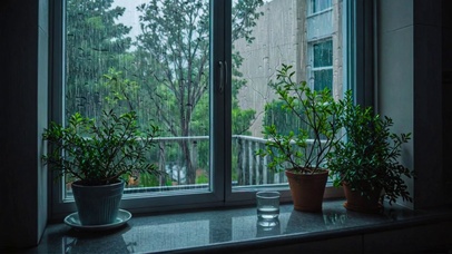 【雨景】窗外的雨
