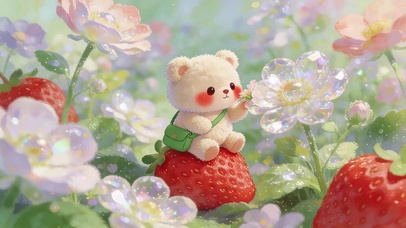 草莓田小熊