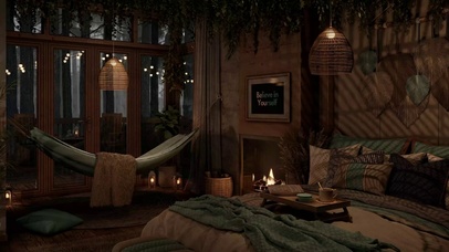 雨天舒适的房间