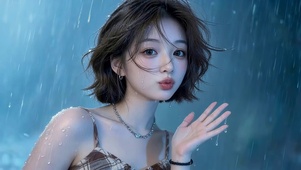 雨中女孩