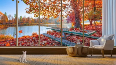 秋季咖啡厅氛围