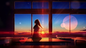 夕阳教室少女