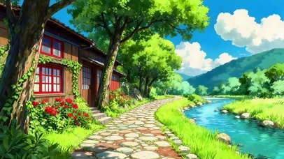 河流边的小屋