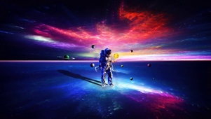 行走在太空
