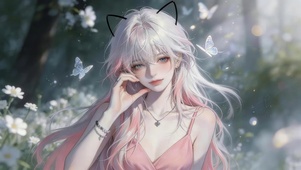 治愈吊带裙女孩