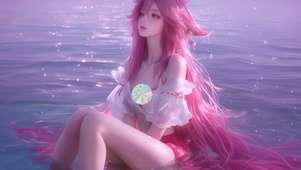 可爱水中女孩