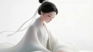 素衣低眉，静候清风