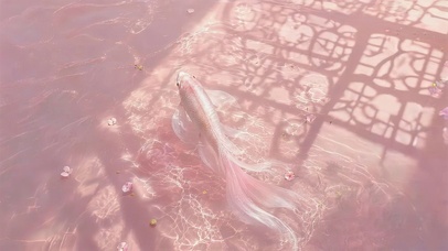 唯美粉色调锦鲤
