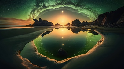 唯美夜空 ai壁纸