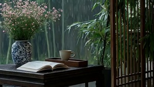 雨天树木带鱼屏