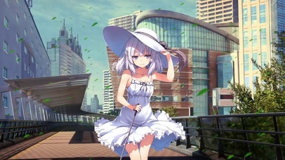 城市街道的少女