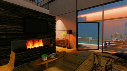 4K温馨的雪天室内