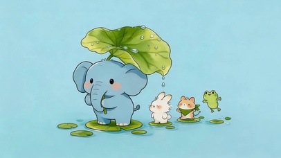 雨天散步