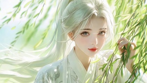 高马尾汉服女孩