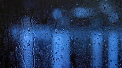 雨滴滑落玻璃（4K原画）