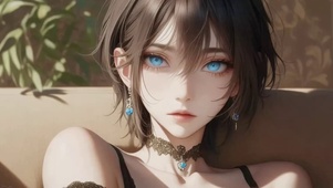 短发少女插画