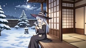 伊雷娜丨雪夜庭院