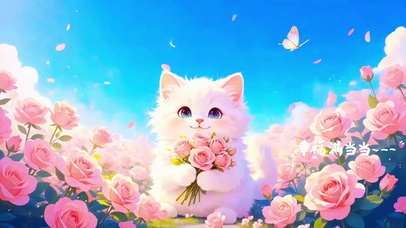 粉玫瑰猫咪