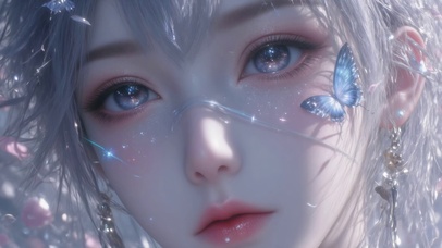 唯美星星眼睛少女