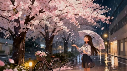 樱花树下