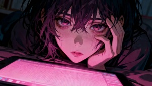 4K暗黑风 少女凝视