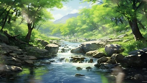 林间小溪