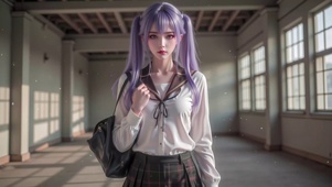 百炼成神天穹长老双马尾学生装