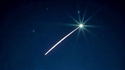 璀璨流星划破夜空浪漫烟花星空