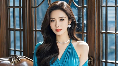 民国风家居长发美女