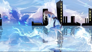 唯美海面少女