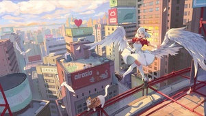 治愈午后天使少女
