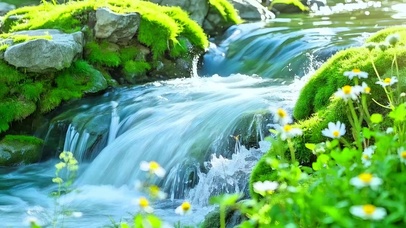 治愈小溪流水4K