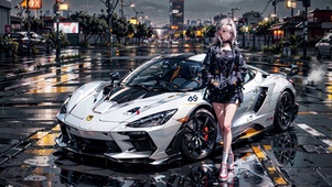 女孩汽车