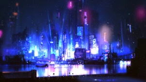 4k雨中城市