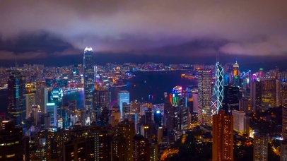 4K休闲之夜城市