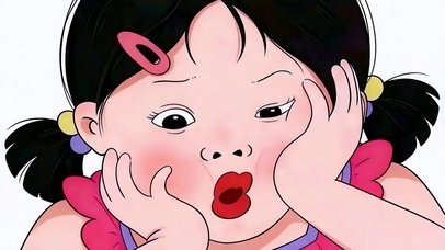 圆鼓鼓的脸超可爱