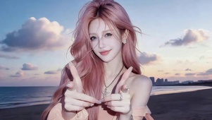 清纯海边女孩