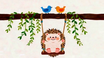 枝头萌趣 小刺猬