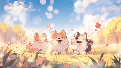 三只小狗