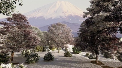 富士山雪景