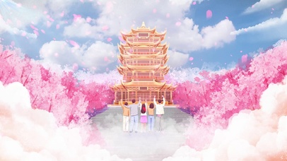 4k唯美黄鹤楼