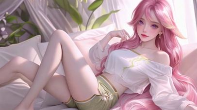 粉发长腿女神-八重神子