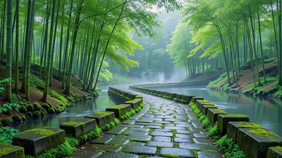 护眼竹溪禅径