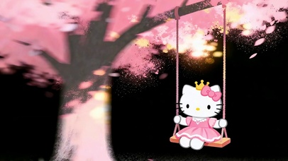 樱花树下Hello Kitty